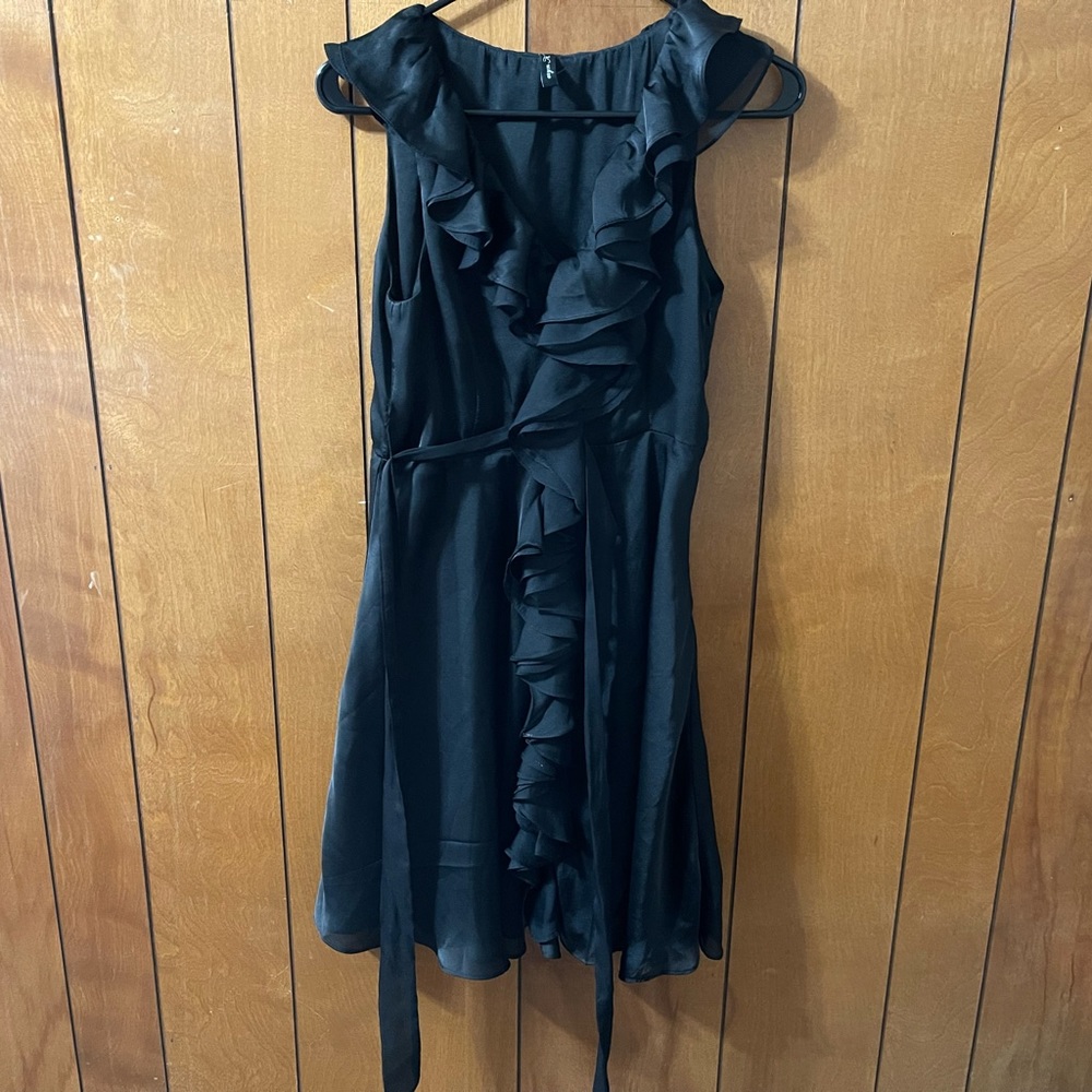 Aryn K Ruffle Mini Dress in Black Size S EUC